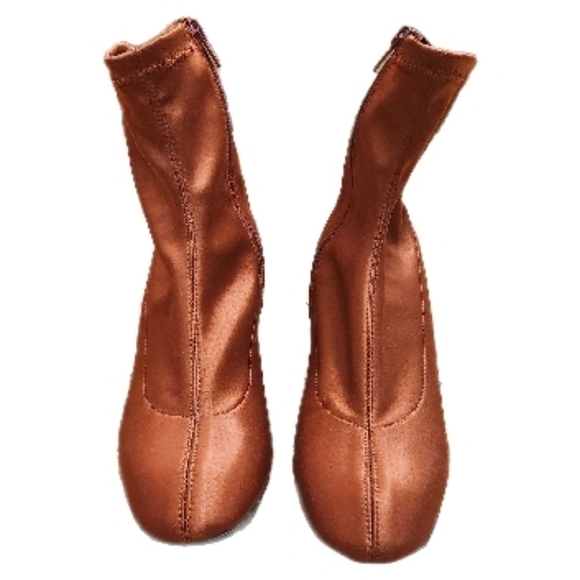 Antropologie Women's Orange Ankle Sock Boots - Picture 5 of 7